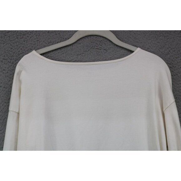 J.Jill Ivory 3/4 Sleeve Luxe Supima Tunic-Size Small-Minimalist - Picture 10 of 10